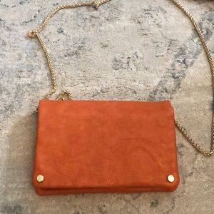 Orange gold link cross body